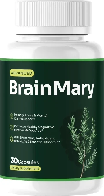 BrainMary single bottle, 30 capsules, advanced cognitive support dietary supplement